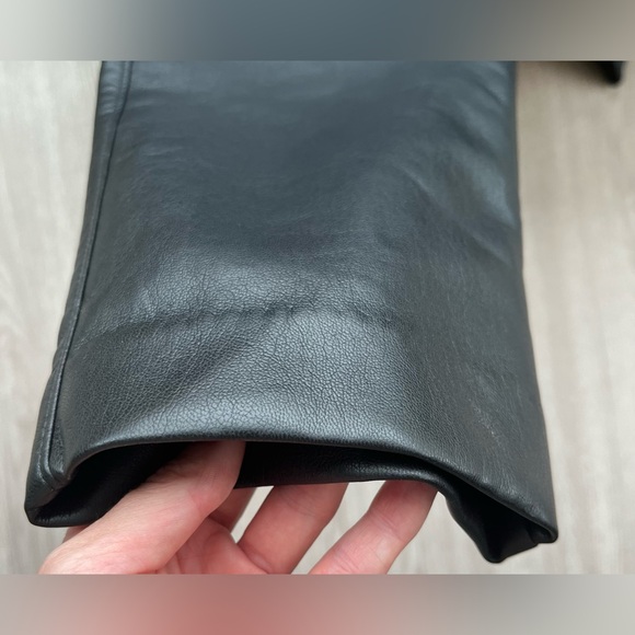 Black Babaton vegan leather straight pant, like new - Picture 9 of 10